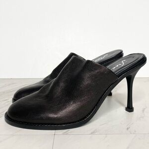 New! Free People Leila Leather Heeled Mule 38.5